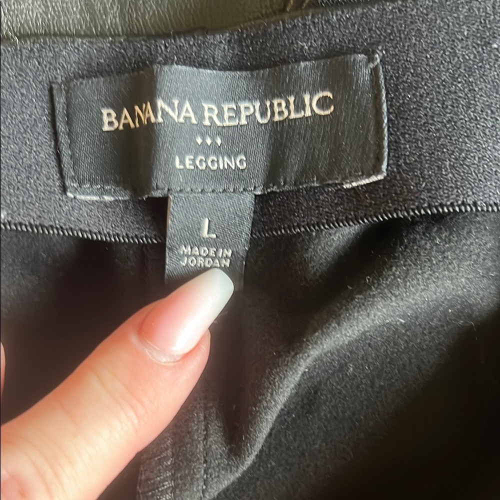 Banana Republic Black Leatherette Leggings - Picture 7 of 7